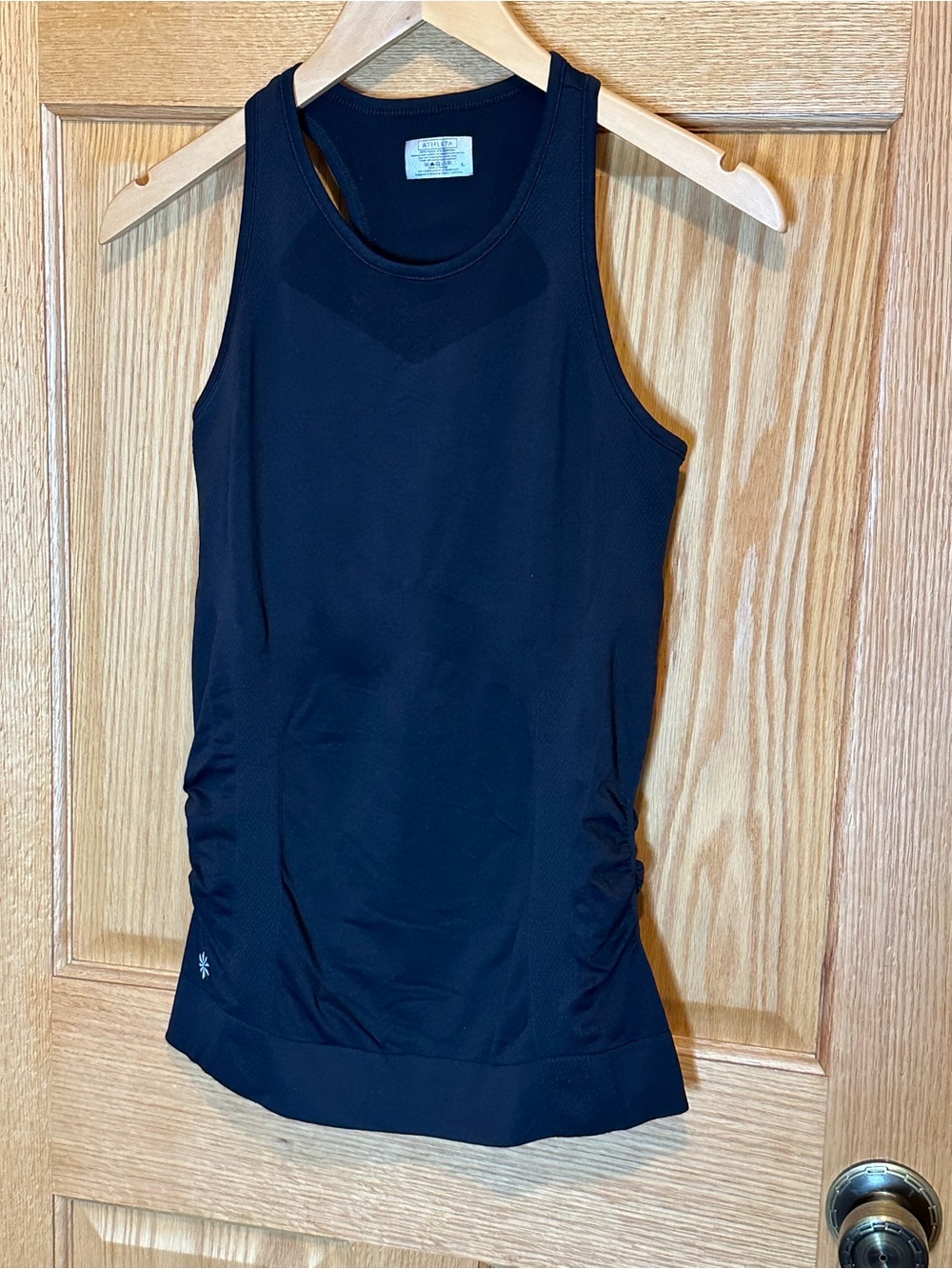 Athleta black Speedlight Glow Seamless Tank Top Spiced Cabernet Shimmer large